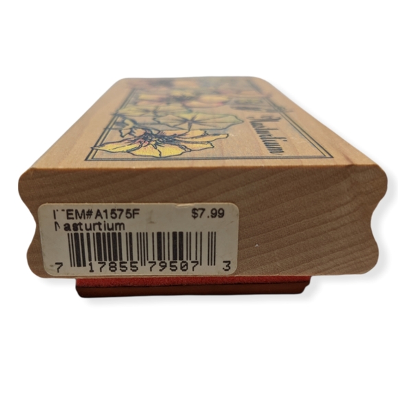 Stampede Rubber Stamp Nasturtium Flower Floral Border - Picture 6 of 6